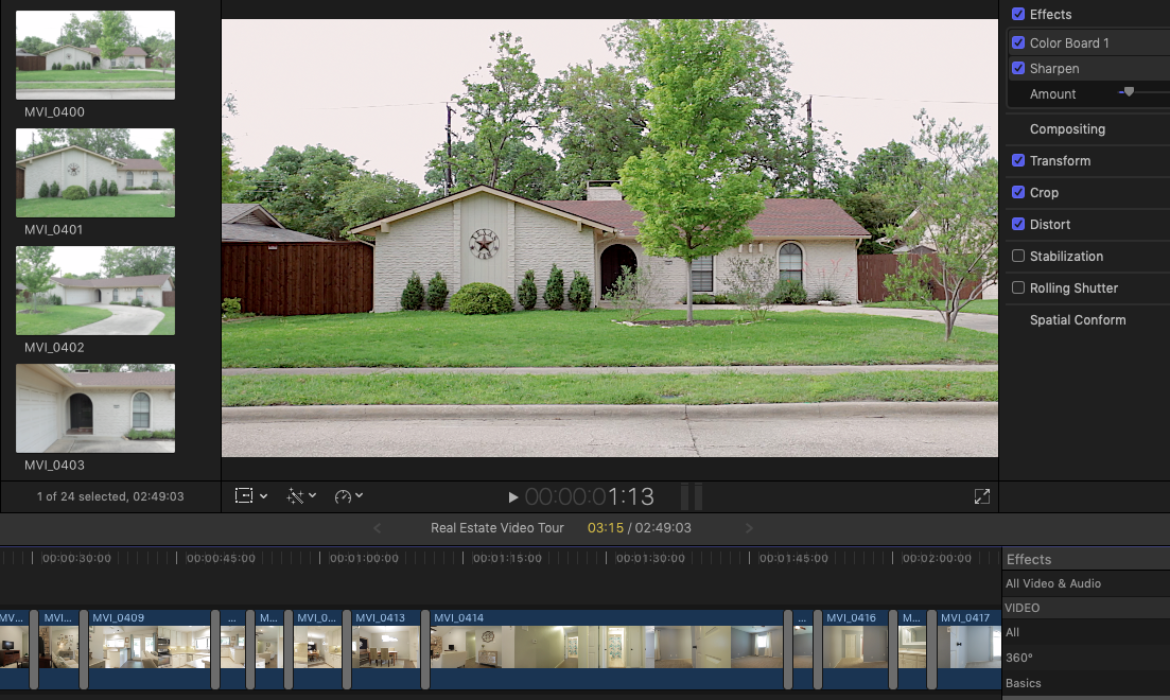 Real Estate Video Editing