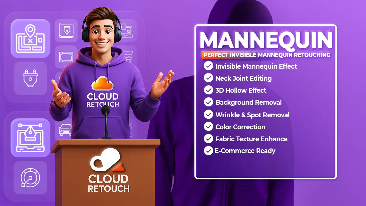 Ghost-Mannequin Service by Cloud Retouch