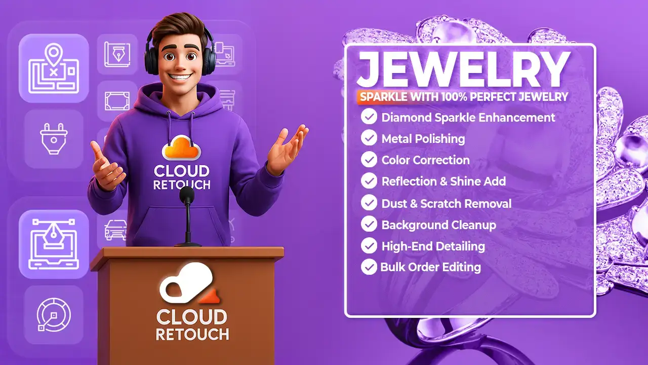 Jewelry Retouching Services by Cloud Retouch