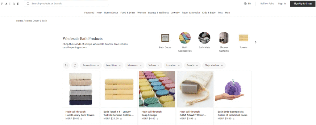 Faire | Online Wholesale Marketplace for Retailers & Brands