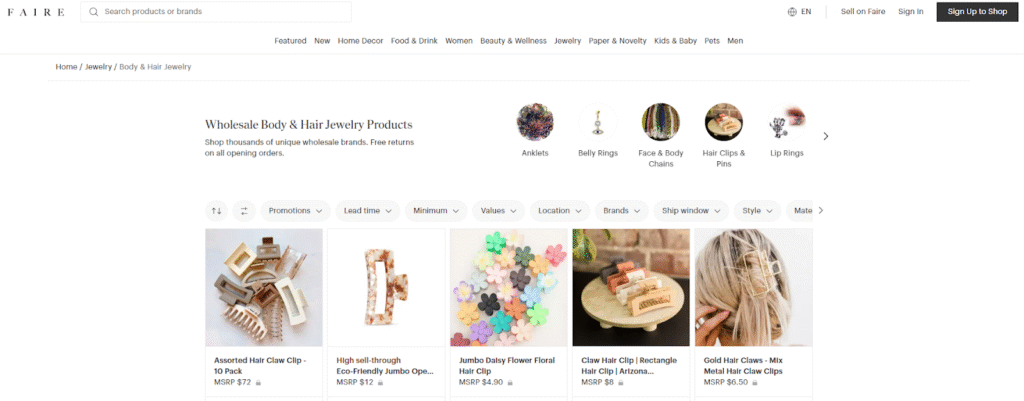 Faire | Online Wholesale Marketplace for Retailers & Brands