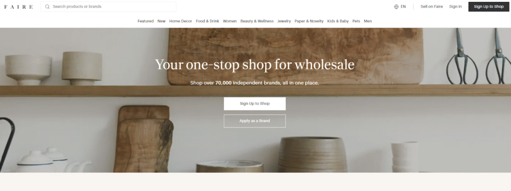 Faire | Online Wholesale Marketplace for Retailers & Brands
