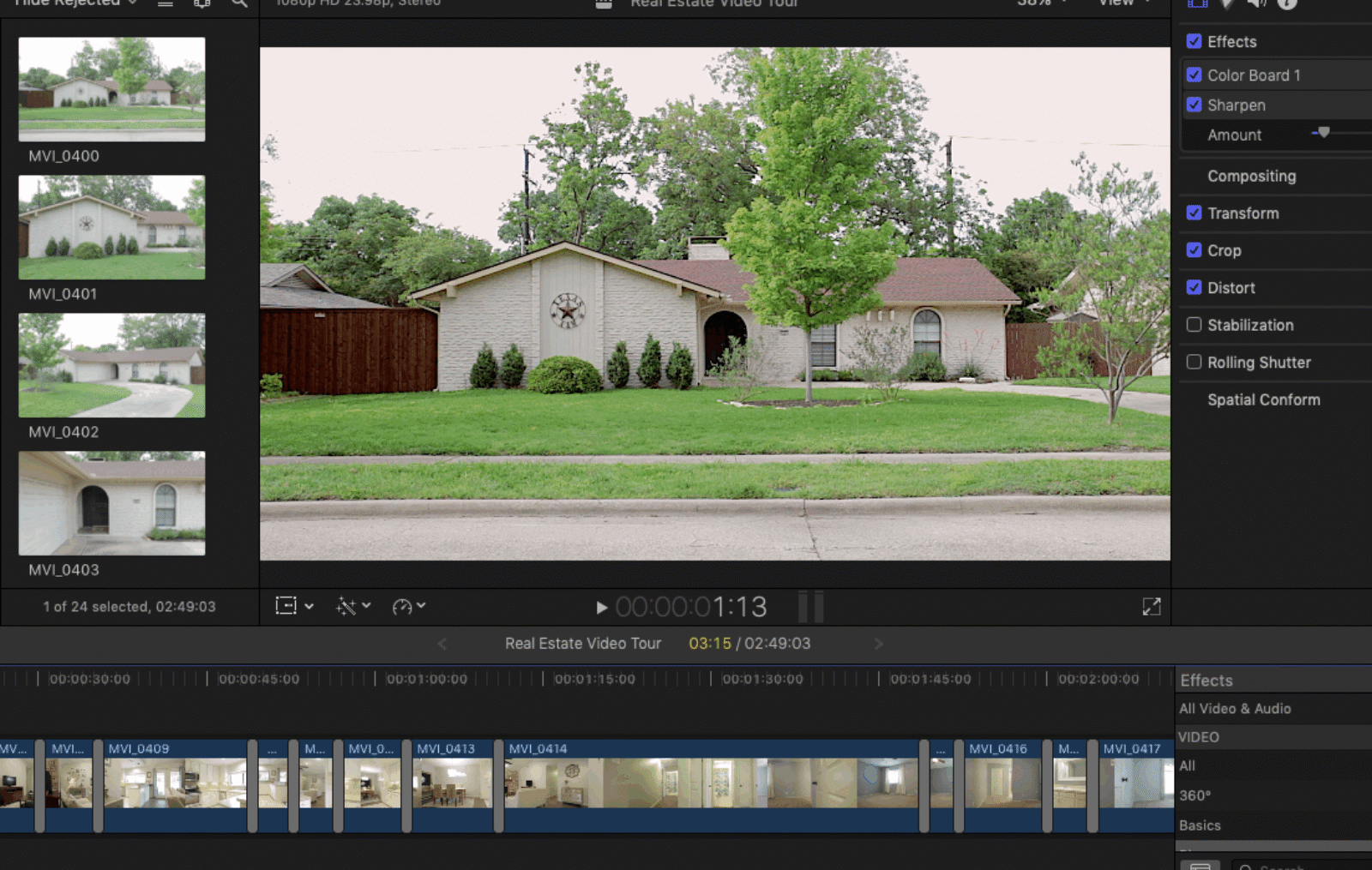 Real Estate Video Editing