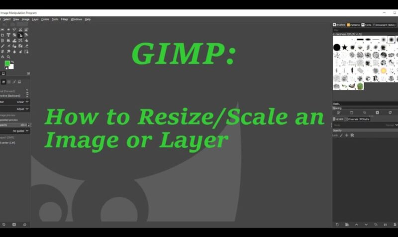 Resize a Layer in GIMP