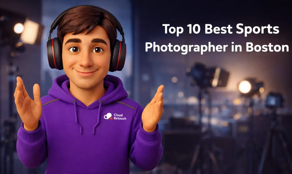 3D character in a Boston studio discussing the best sports photographer in Boston