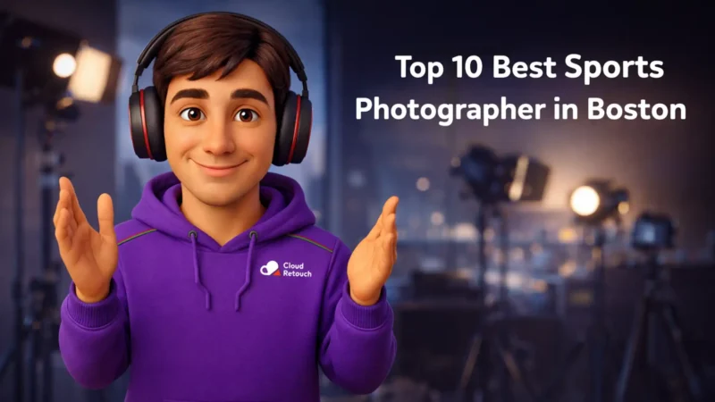 3D character in a Boston studio discussing the best sports photographer in Boston