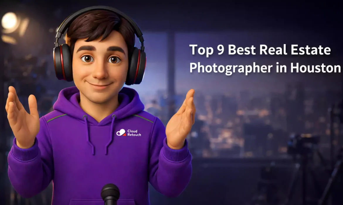 CloudRetouch character in a Houston studio representing the top 9 best real estate photographer in Houston