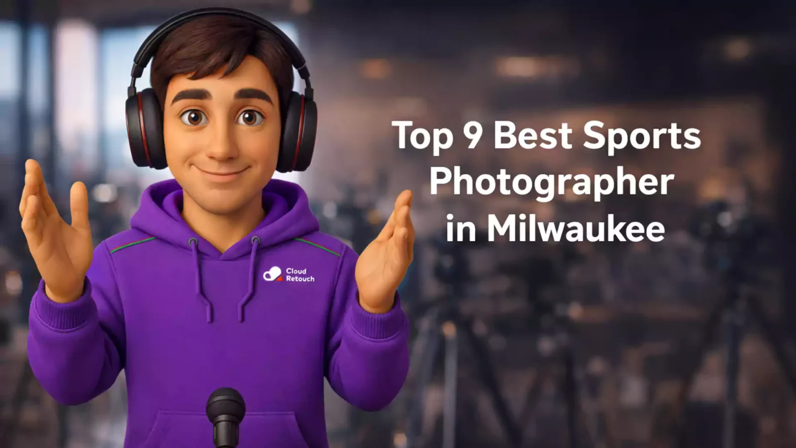 CloudRetouch character in a Milwaukee studio representing the best sports photographer in Milwaukee