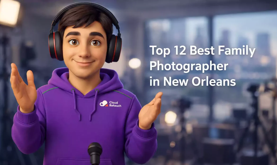 CloudRetouch character in a New Orleans studio setting ready to discuss the best family photographer in New Orleans
