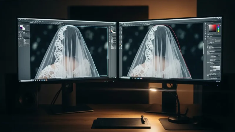 Beyond AI Pro Techniques for Background Removal on Lace and Veils Featured Image