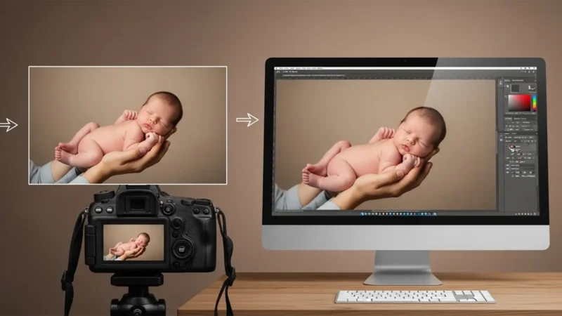 Composite Newborn Poses Safely in Photoshop Pro Guide Featured Image