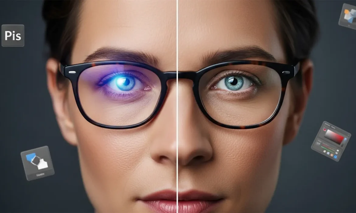 Fix Blue Light Lens Flare in Photoshop Headshots Featured Image