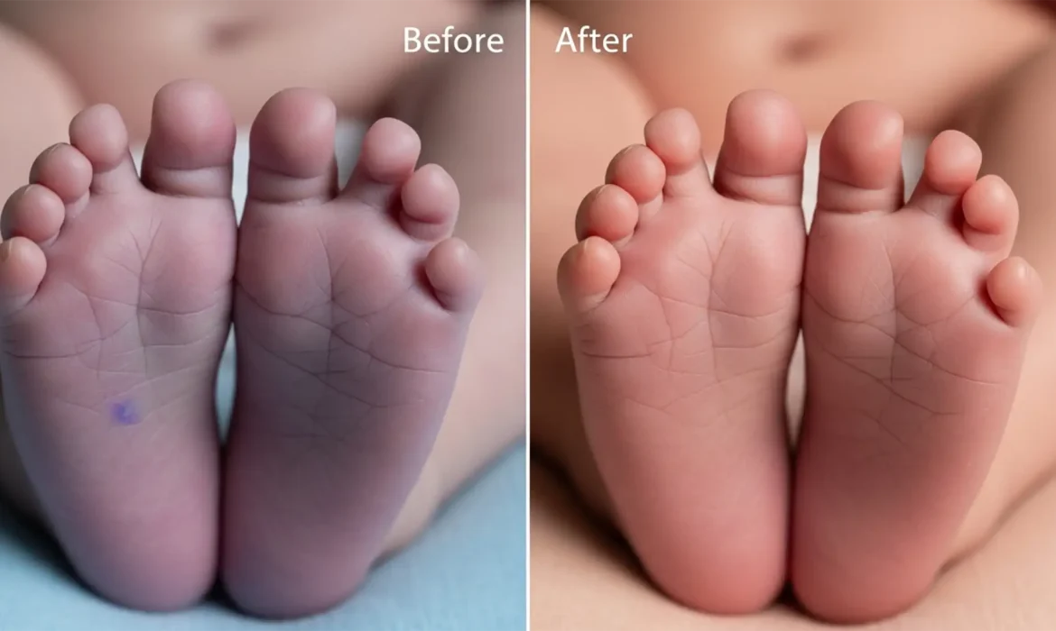 Fix Purple Newborn Feet in Photoshop (2024 Guide) Featured Image