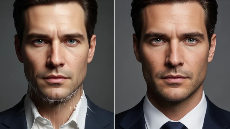 How to Fix AI Headshot Distortions in Photoshop Featured Image