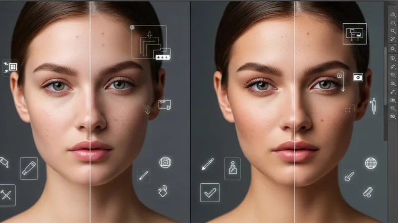 How to Fix Plastic Skin Recovering Real Pores After Photoshop AI Retouching Featured Image