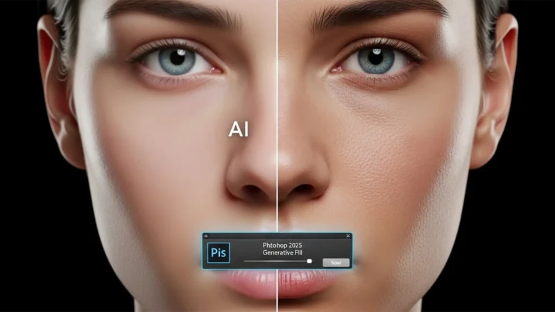 How to Fix Smudged and Muddy Skin Textures in Photoshop 2025 Generative Fill Featured Image