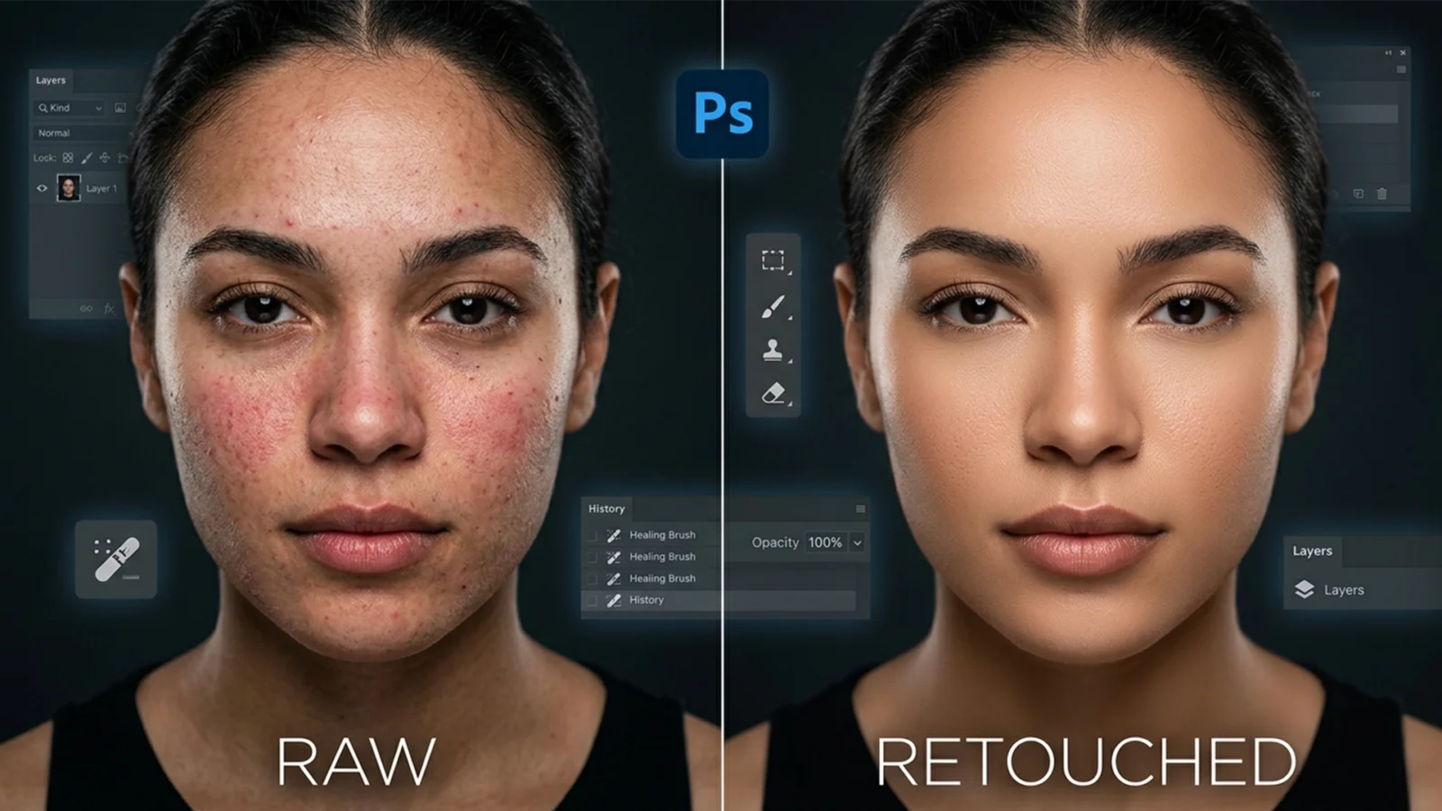 Beyond Frequency Separation The High-End 'Dust and Scratches' Skin Workflow Featured Image