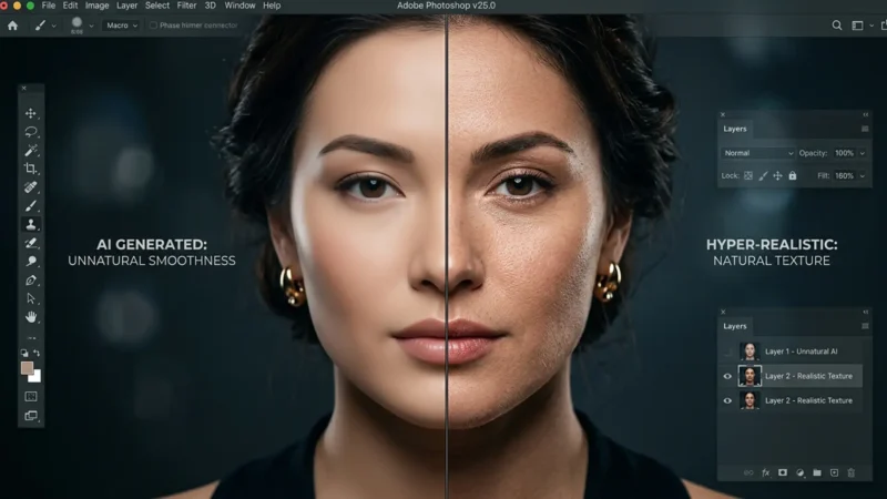 Fix Plastic Skin Restore Skin Texture in Generative Fill Featured Image